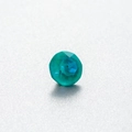 Teal blue round zircon gem stone for DIY jewelry making with polished geometric facets - 6.2MM / Blue Green/Mocha (33#)