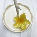 Elegant yellow gradient flower hair claw clip in translucent resin for beach vacations - Yellow (Five-point Flower)