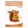 Squirrel-shaped foil balloon with Happy Birthday message for party decoration, 59x59CM - Birthday Squirrel / 59x59cm / Pack