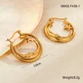 Detail of 3.0cm vintage star and moon hollow earrings in gold stainless steel - Vintage Star Moon Face Relief Earrings