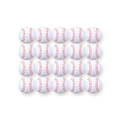Pack of 20 white PU foam baseballs with red stitching for kids sports and stress relief - White Baseball