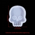 Skull shaped silicone mold for Halloween candles with dimensions of 10.2cm by 9.2cm - Skull Head (LZ#81)