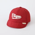 Toddler red sun hat with white Clape letter embroidery and soft brim for ages 1-2 - 50cm (1-3 Years) / Clape Embroidery - Red