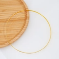 Collier rigide doré en métal pour la fabrication de bijoux traditionnels DIY - Cercle de Lampe avec Trou Imitation Or