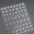 Holographic 5D butterfly nail art stickers in model M-454 with laser reflective finish - Holographic Butterfly Style (M-454)