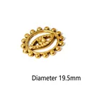 18k gold plated stainless steel evil eye sun pendant charm, 19.5mm diameter size - 19.5mm Beaded Evil Eye