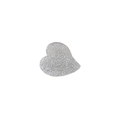 Mini heart acetate hair claw with silver glitter finish for stylish hair styling - Fine Glitter Gray 3cm