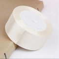 Ivory satin ribbon roll for gift wrapping and DIY crafts with smooth silk finish - Milk White (08#)