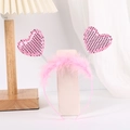 Pink heart sequin headband with soft feather decor and spring details for party - Pink Sequin Heart + Feather