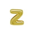 Polished gold metallic letter Z charm accessory for DIY custom jewelry and bracelets - Gold/Letter Z