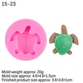 Pink silicone sea turtle mold for fondant and soap making with dimensions 4.6cm square - 5# Sea Turtle Style / Pink
