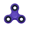 Three-arm fidget spinner in vibrant purple finish with black central bearings on white background - Classic Purple with Iron Weight