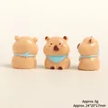 Detail view of mini resin capybara charm showing size 24x20x17mm and 6g weight - Daze Capybara