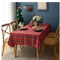 Classic red plaid tablecloth for rectangular table in a warm Christmas holiday setting - Round 150cm / Red Christmas Plaid