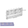 Moule rectangulaire en silicone pour bougeoirs DIY avec trois fentes pour bougies - Base Rectangulaire Avec Triple Fente