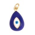 Dunkelblauer Evil Eye Tropfenanhänger mit Goldhaken für DIY-Schmuck und Bastelarbeiten - M09 Dunkelblau Tropfenanhänger / Dunkelblau