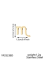 Golden stainless steel Scorpio zodiac charm with 1.2cm width and 0.9cm height details - Scorpio