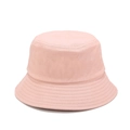 Classic light pink cotton bucket hat with parallel stitching for outdoor sun protection - M (56-58cm) / Dusty Pink