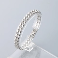 Silbernes Edelstahl-Panzerarmband mit sicherem Schmuckverschluss für Damen und Herren - 8mm Breite 20cm Länge (KB189111-Z)