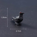 Miniature black resin crow figurine with red eyes for Halloween decor, 2.7x1.9cm size - No.15 Resurrection Crow