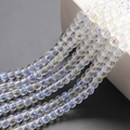 Transparent AB crystal glass beads with iridescent finish for DIY jewelry crafts - Imported Colorful