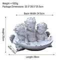 Ivory white resin bird feeder sculpture featuring three vintage cherubs for garden decor - Antique Angel Bird Feeder Bowl