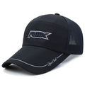 Navy blue breathable mesh baseball cap with RTX embroidery and adjustable strap - Adjustable / Navy Blue