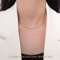 Collana a catena barbazzale dorata da 0,2 cm in acciaio inox per donna - Catena Gourmette Oro-40+5cm