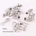 Silver pendant bail connectors 16mm medium size for DIY necklace jewelry making - 16mm Medium Size Copper Bail Clasp
