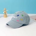 Light blue cotton baby baseball cap featuring colorful embroidered BONBOY letters - 48-52cm (1-6 Years) / Letter Style - Blue