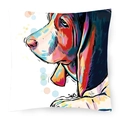 Digital print throw pillow cover featuring colorful pop art style hound dog artwork - 40*40cm / Style 6 / Single Pillowcase (No Insert)