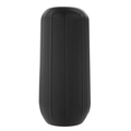 Black silicone leak-proof sleeve with vertical anti-slip stripes for travel bottles - 1st Gen (Cylindrical) / Black