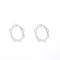 Boucles d'oreilles étoiles géométriques argentées au design carré multicouche - Étoile géométrique à 8 branches (Couleur acier MS-034) / Argenté