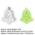 Moule en silicone cloche de Noël avec relief pour plâtre aromatique et savon - Style 3-Cloche d'arbre de Noël / Gris