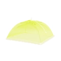 Yellow mesh food cover with white lace trim and umbrella folding design - 17 inch 43*43cm / Yellow