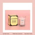 Vela aromática de rosa en frasco de vidrio rosa con caja de regalo - Rosa Claro