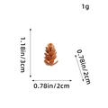 Mini kunstmatige bruine dennenappel voor DIY kerstversiering afmeting 3x2cm - 3cm Plastic Sparrenbloem