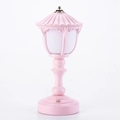Mini luce notturna LED retrò rosa con paralume opaco e dettaglio dorato sulla punta - Rosa