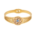 Bracciale albero della vita placcato oro con malocchio blu e design floreale - 3# Stile Fiore Cavo Malocchio