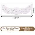 Waterproof silver foil freckle face tattoo stickers with star pattern for party makeup - Silver Stamping Freckle Face Patch(QT-0102)
