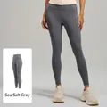Hoge taille yoga legging in Sea Salt Grey met een corrigerend perzik-lift ontwerp voor dames - S / Zeerotsgrijs
