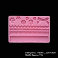 Rosa Silikonform mit Blumen- und Spitzenmuster, Maße 19,5 cm x 12,5 cm x 0,9 cm - Stil 02028 Rosa