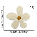 Detailed view of beige floral embroidery patch with 6.3cm size markings and texture - 11# Bohemian Flower