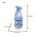 Gnome marin déco de plage avec chapeau bleu et étoile de mer, taille 25x10x10 cm - Style de Gnome de Chapeau de Coquille d'Été B (Life is Better)
