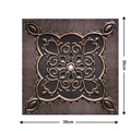 Self-adhesive 30x30cm PVC wall panel with dark brown vintage European embossed patterns - 562-Bronze Embossed Leather