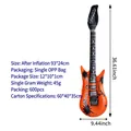 Aufblasbare orangefarbene Spielzeuggitarre aus PVC für Partys und Kinderunterhaltung - Gitarre 95CM / Orange