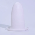 White stretchable silicone leak-proof sleeve for travel toiletry bottles and protection - 5th Gen (Flared Mouth) / White