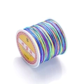 Macro detail of multicolored gradient jewelry cord roll for DIY braided bracelets - Color No. 6