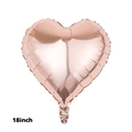 18 inch heart-shaped foil balloon in elegant rose gold metallic finish for events - Heart Rose Gold