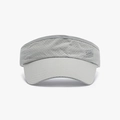 Unisex light grey breathable mesh sun visor hat with decorative athletic lettering - Light Gray